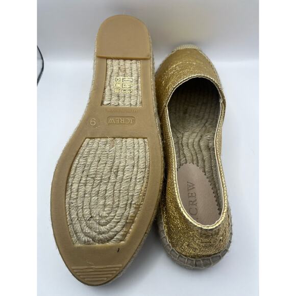 J Crew Womens Woven Espadrille Flats Shoes Size 9 USED - Picture 7 of 8